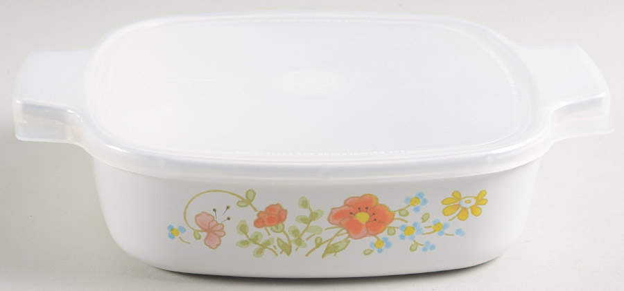 Wildflower (Corelle) 1 Quart Square Casserole with Lid by Corning Corelle-1