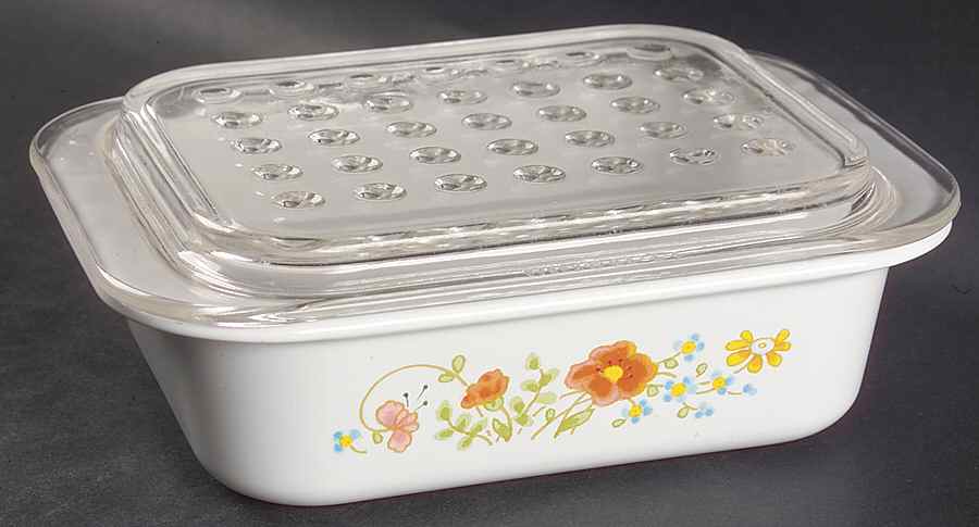 Wildflower (Corelle) 8" Fast Food Dish & Cover by Corning Corelle-1