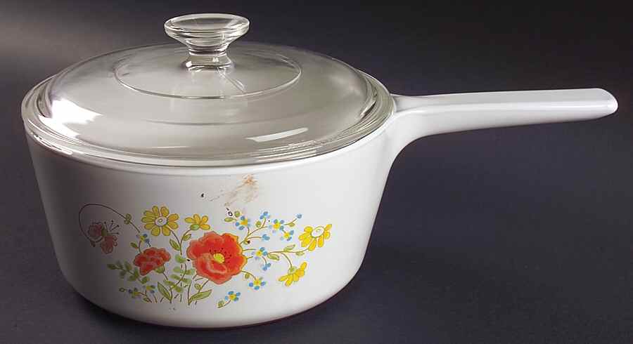 Wildflower (Corelle) Rangetopper 2.5 Quart Saucepan with Glass Lid by Corning Corelle-1
