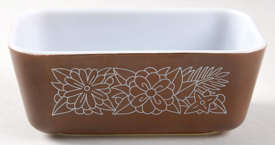 Woodland Brown (Corelle) Medium Refrigerator Jar No Lid by Corning Corelle-1