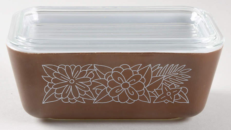 Woodland Brown (Corelle) Medium Refrigerator Jar & Lid by Corning Corelle-1