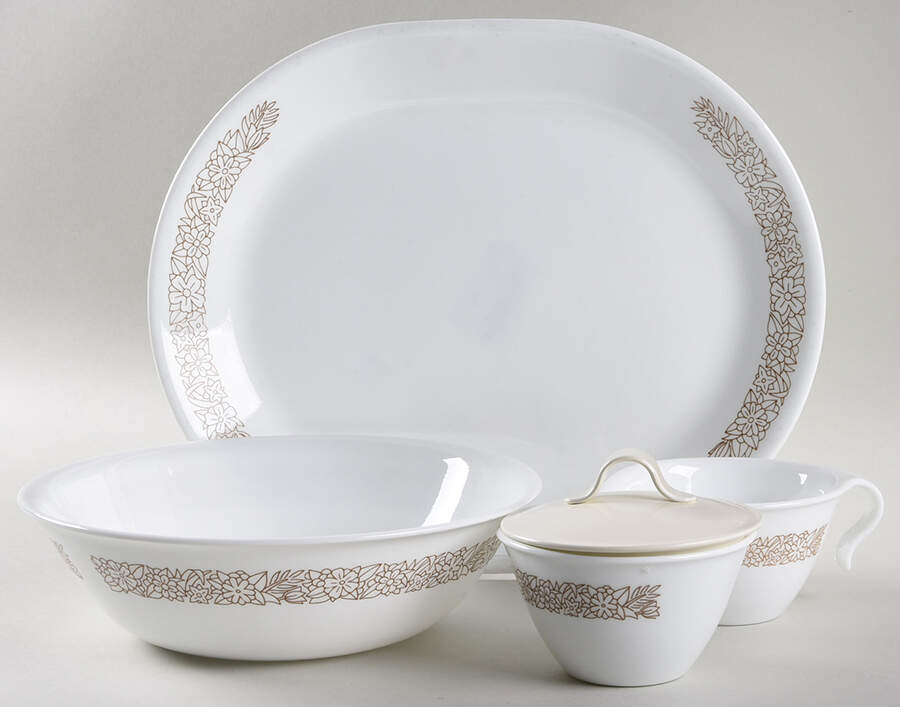 Woodland Brown (Corelle) 5 Piece Hostess Set by Corning Corelle-1