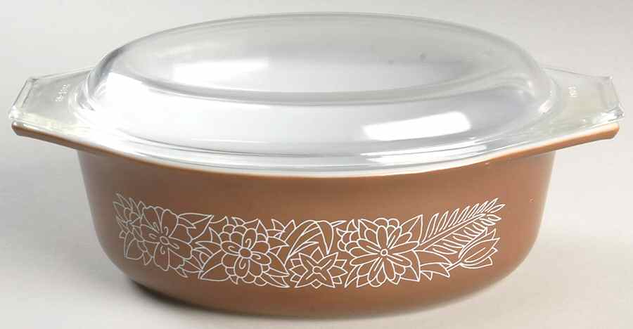 Woodland Brown (Corelle) 1.5 Quart Oval Covered Casserole by Corning Corelle-1