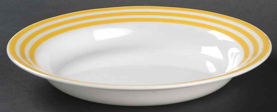 Yellow Rainbow (Corelle) Rim Soup Bowl by Corning Corelle-1