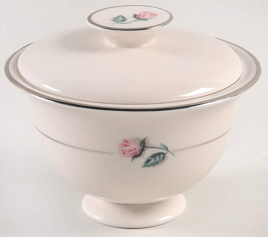 Sweetheart Rose Sugar Bowl & Lid by Colonial Silver -1