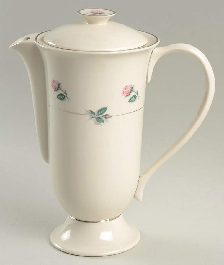 Sweetheart Rose Coffee Pot & Lid by Colonial Silver -1