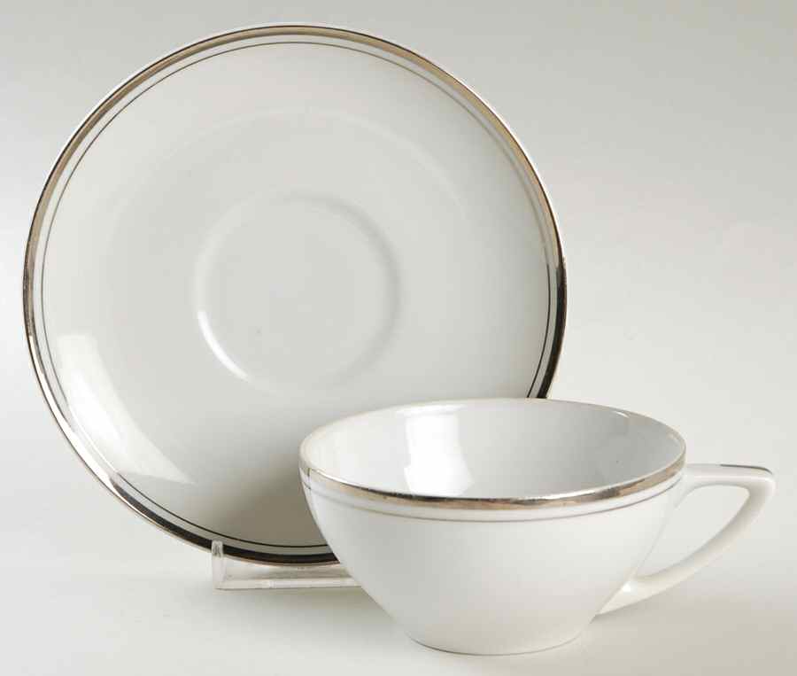 Candlelight Flat Cup & Saucer Set by Contour-1