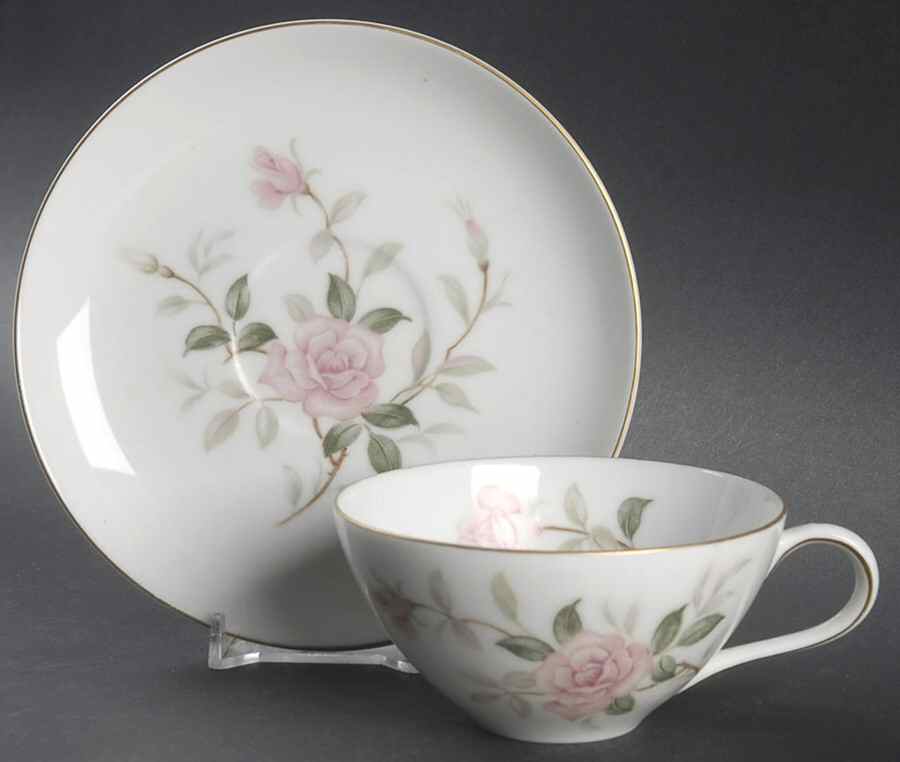 Picardy Flat Cup & Saucer Set by Contour-1