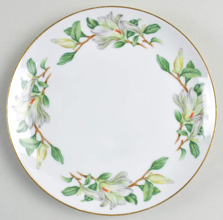 Treasure (White Magnolias) Salad Plate by Contour-1