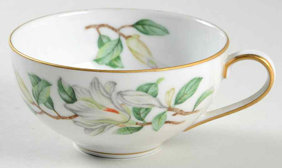 Treasure (White Magnolias) Flat Cup by Contour-1