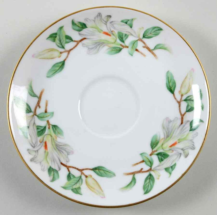 Treasure (White Magnolias) Saucer by Contour-1