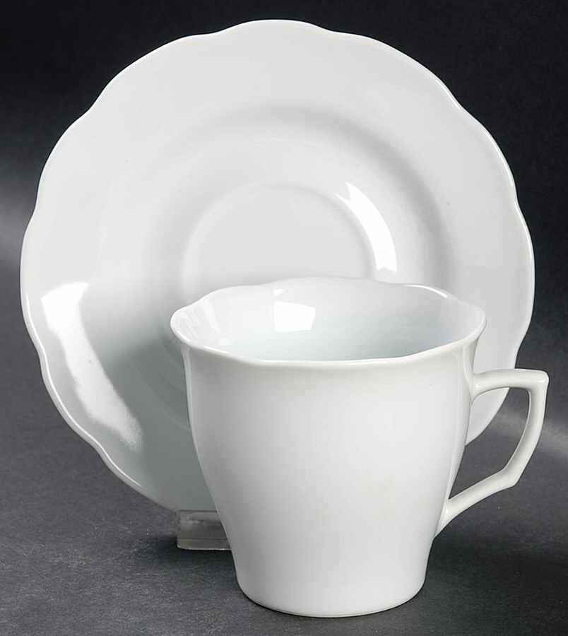 Alabaster Flat Cup & Saucer Set by Couture-1