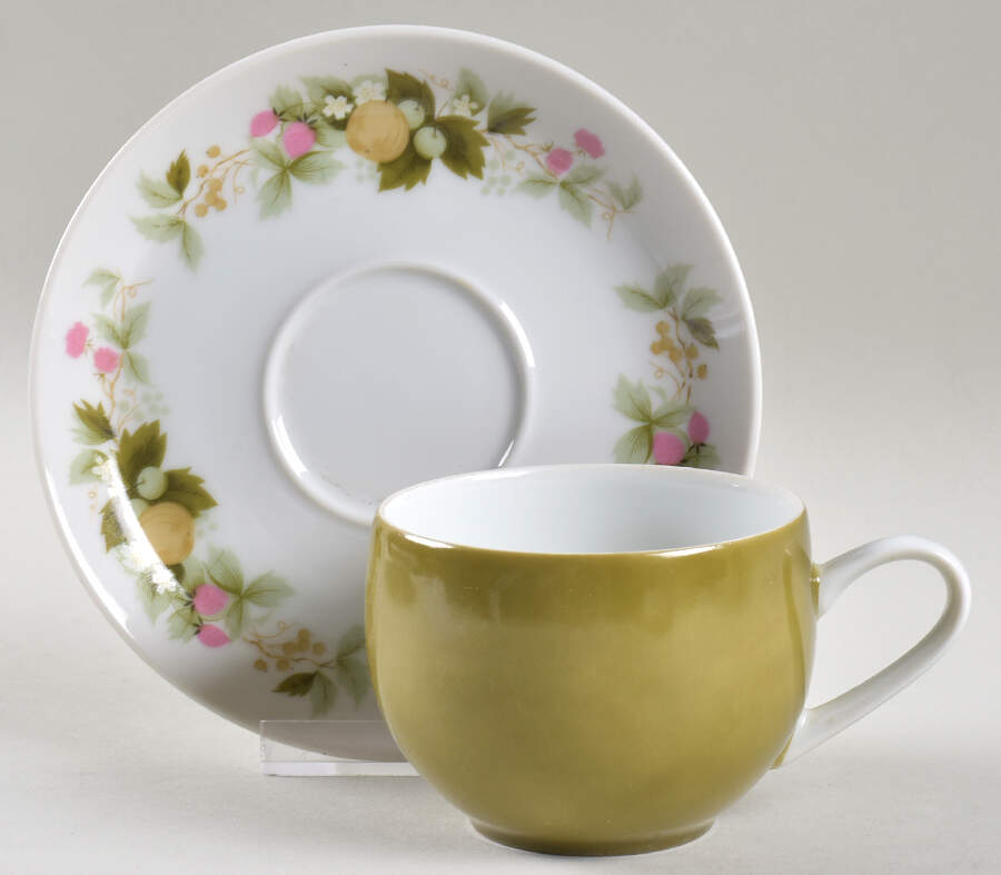 Jardin Footed Cup & Saucer Set by Couture-1