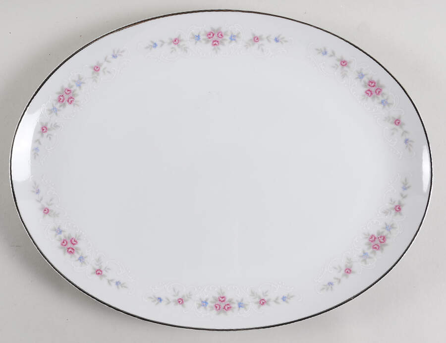 Floral Lace 14" Oval Serving Platter by Coventry-Japan-1