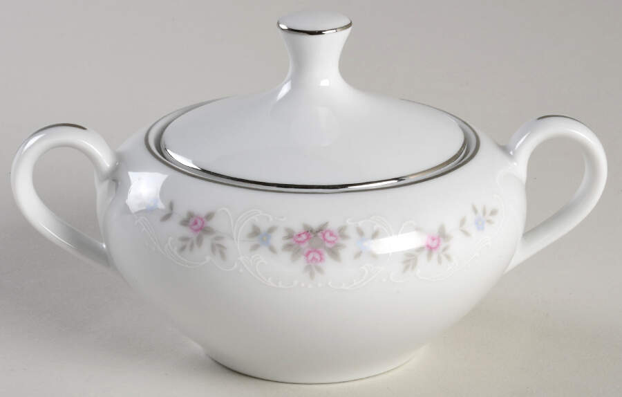Floral Lace Sugar Bowl & Lid by Coventry-Japan-1