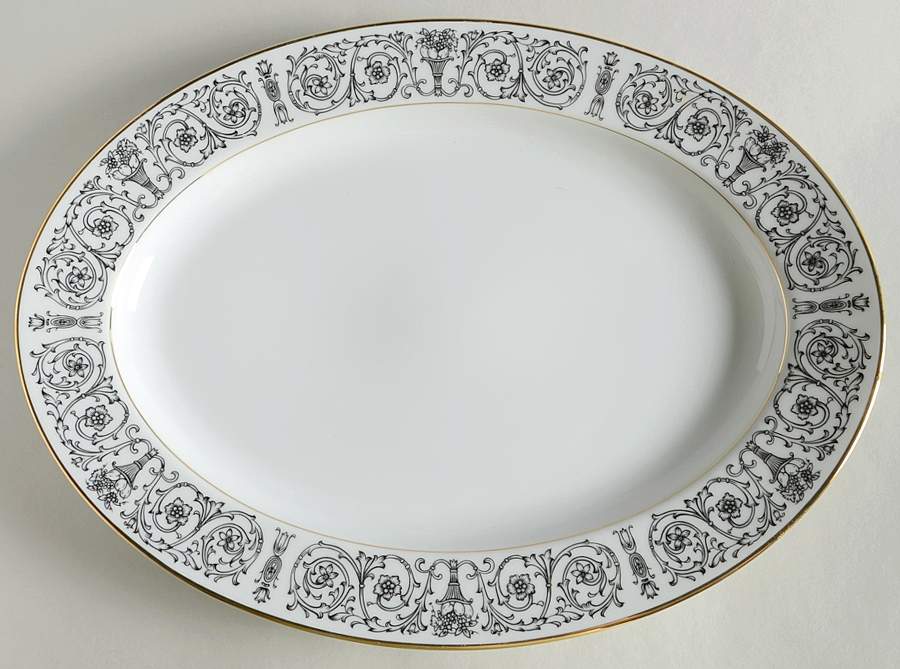 Laurent 14" Oval Serving Platter by Coventry-Japan-1