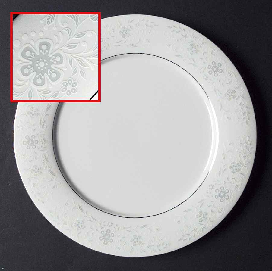 Queen's Lace Dinner Plate by Crown China (Japan)-1