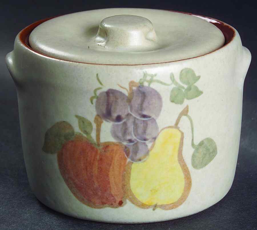 Country Harvest Sugar Bowl & Lid by Chatham Potters -1