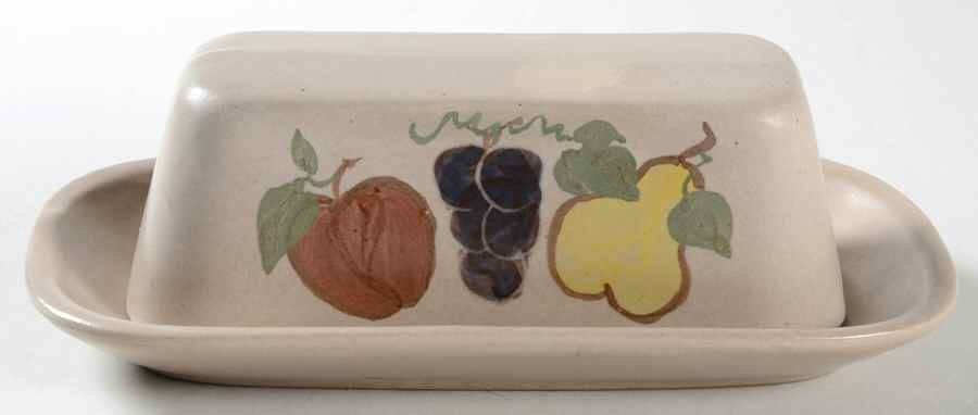 Country Harvest 1/4 Lb Covered Butter by Chatham Potters -1