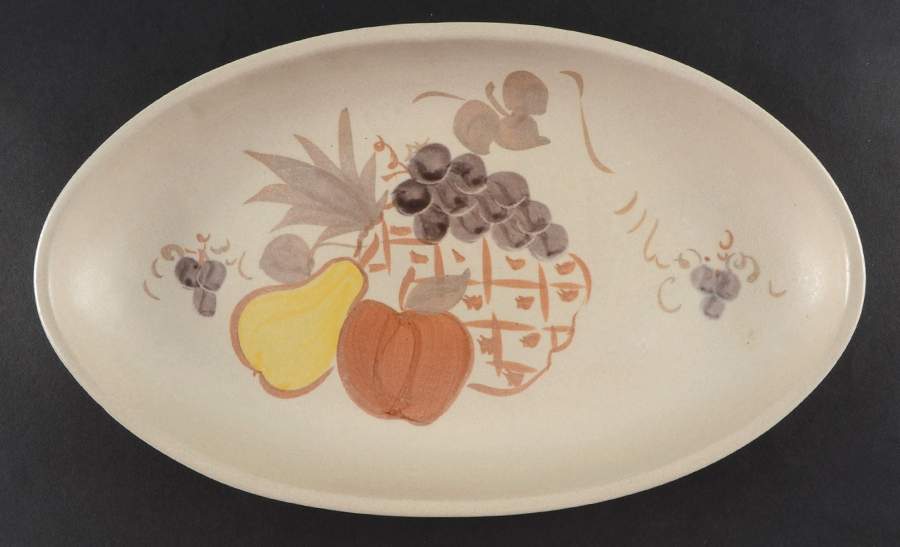Country Harvest 13" Oval Serving Platter by Chatham Potters -1