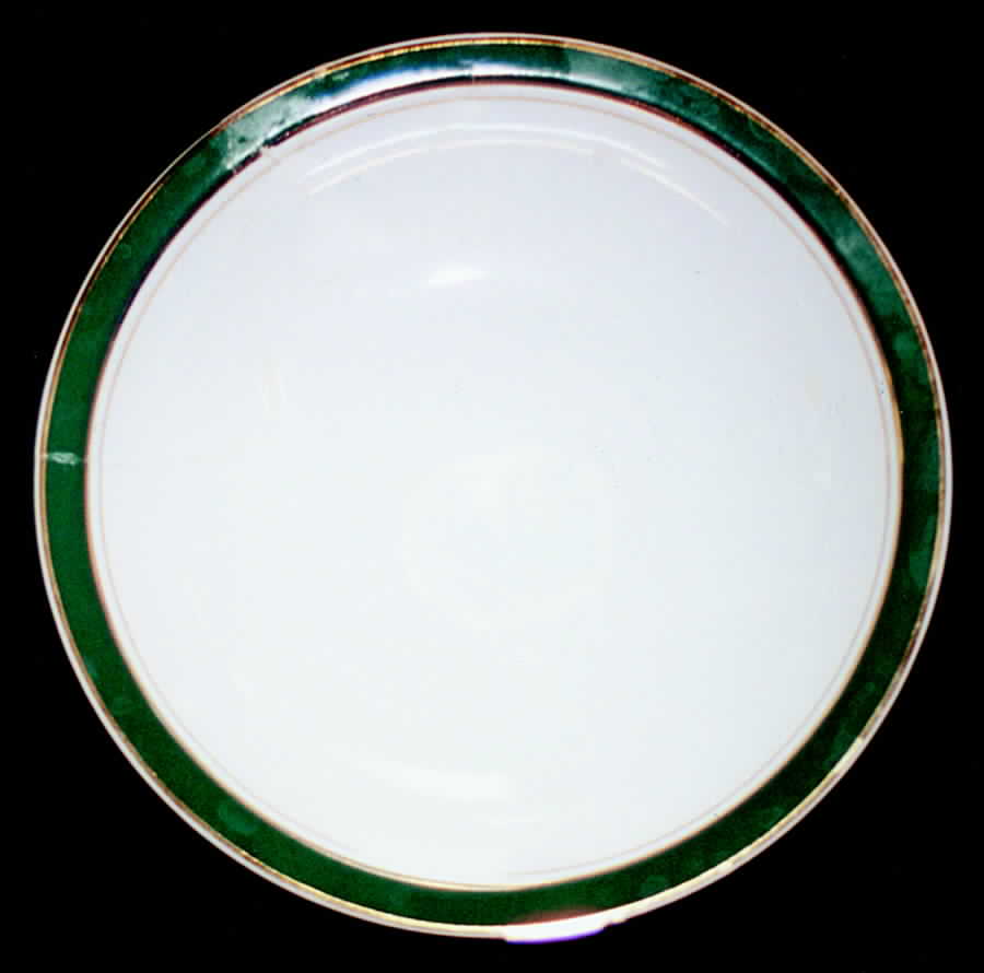 Prestige Green Rim Soup Bowl by Crown Porcelain-1