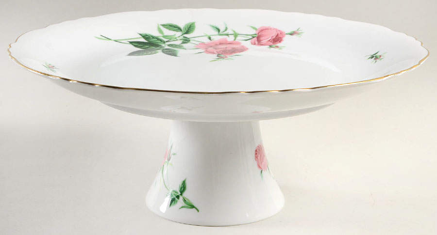 Rose Footed Cake Plate by Christineholm-1