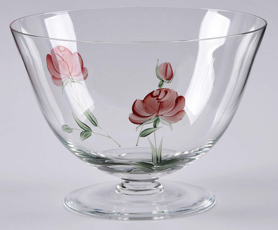 Rose Glassware Footed Dessert by Christineholm-1