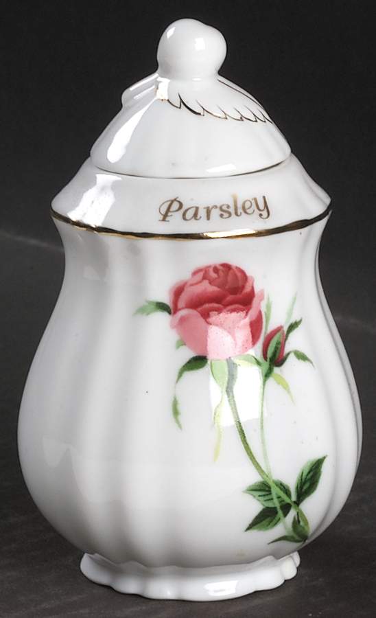 Rose Parsley Spice Jar & Lid by Christineholm-1