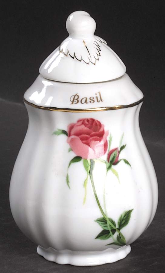 Rose Basil Spice Jar & Lid by Christineholm-1