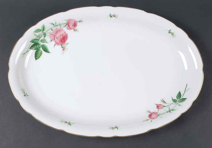 Rose 16" Oval Serving Platter by Christineholm-1