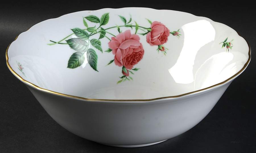 Rose 9" Round Vegetable Bowl by Christineholm-1