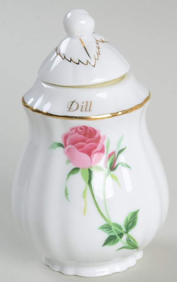 Rose Dill Spice Jar & Lid by Christineholm-1