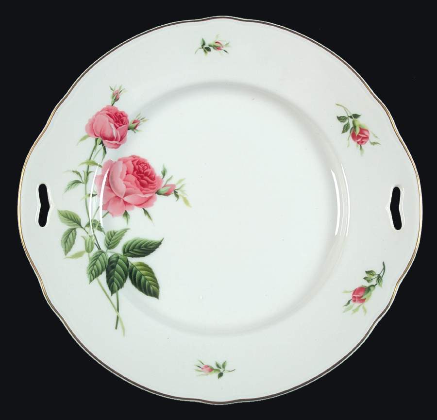 Rose Handled Cake Plate by Christineholm-1