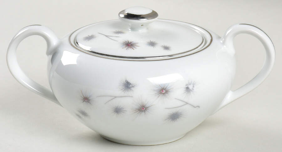 Platinum Star Burst Sugar Bowl & Lid by Creative-1