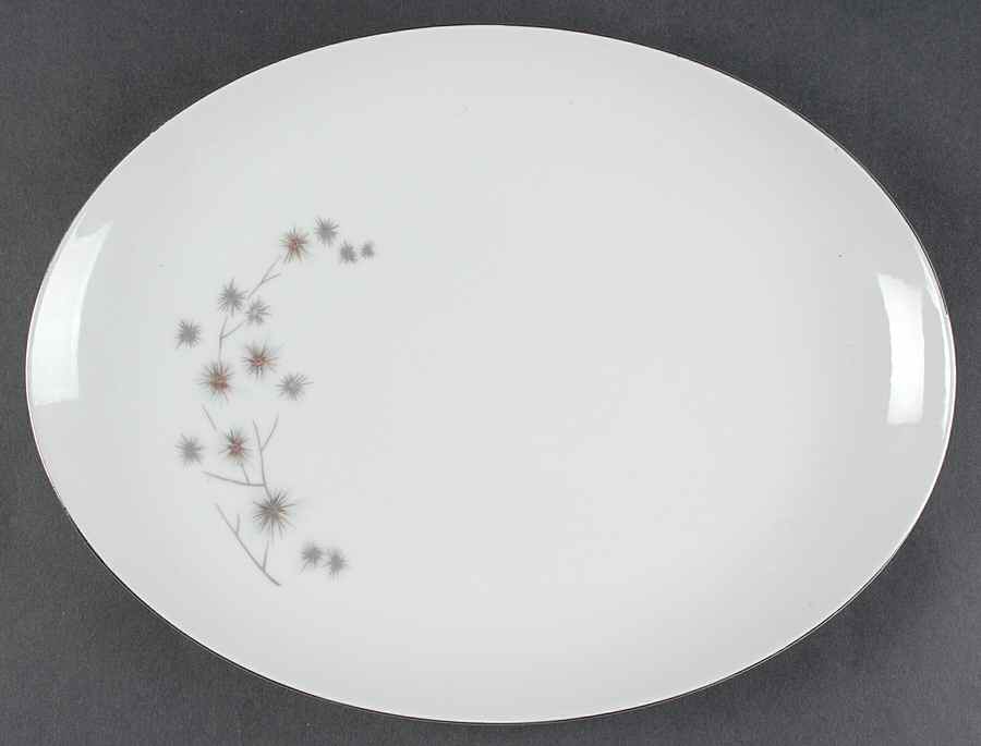Platinum Star Burst 12" Oval Serving Platter by Creative-1