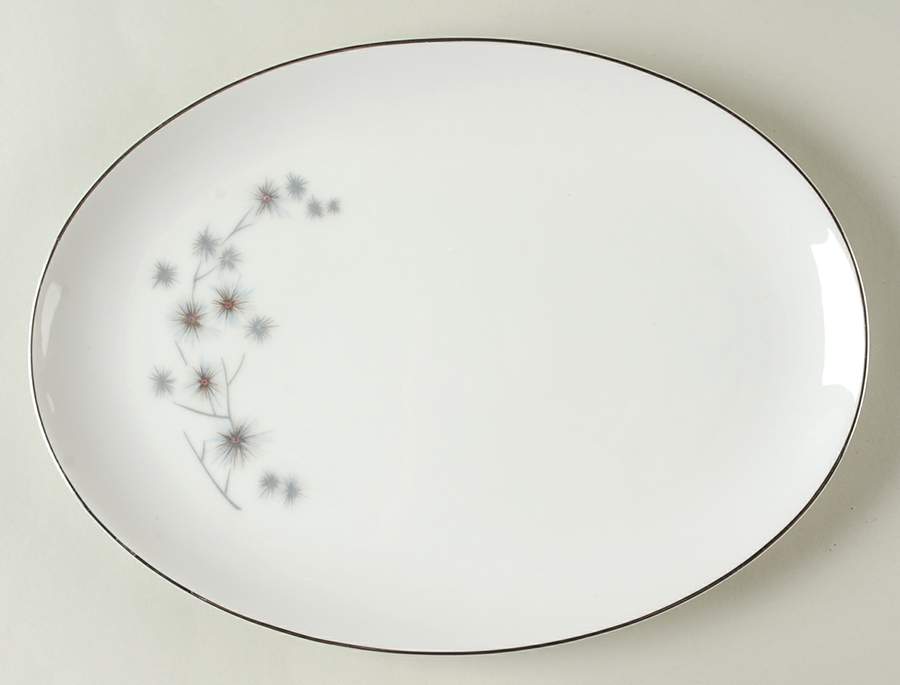 Platinum Star Burst 11" Oval Serving Platter by Creative-1
