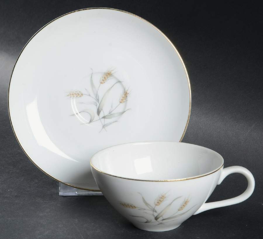 Spring Wheat Flat Cup & Saucer Set by Creative-1