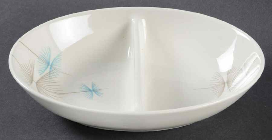 Calinda 9" Oval Divided Vegetable Bowl by Caribe-1