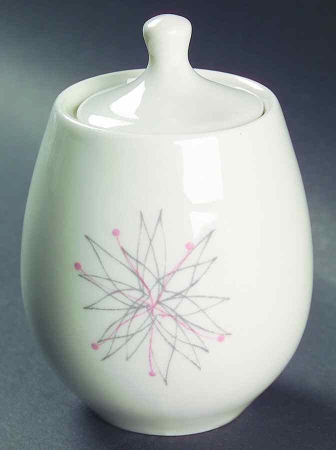 Pink Fancy Sugar Bowl & Lid by Caribe-1