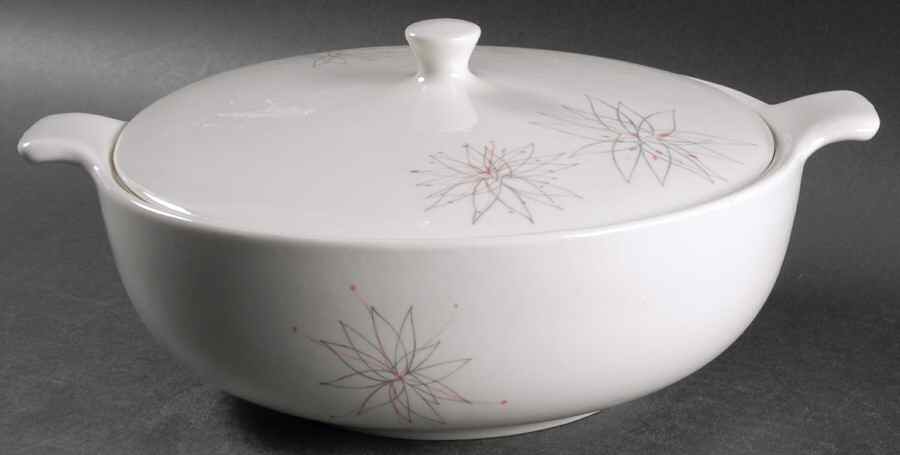 Pink Fancy 2.5 Qt Round Covered Casserole by Caribe-1