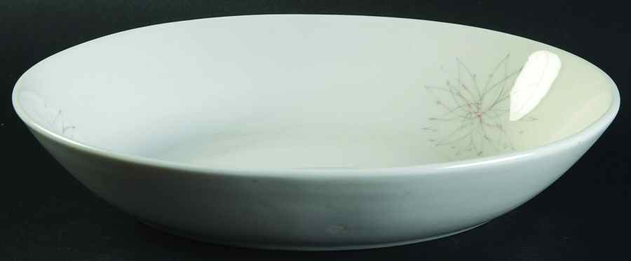 Pink Fancy 9" Oval Vegetable Bowl by Caribe-1