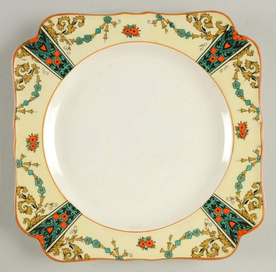 1491 Square Salad Plate by Crown Ducal-1