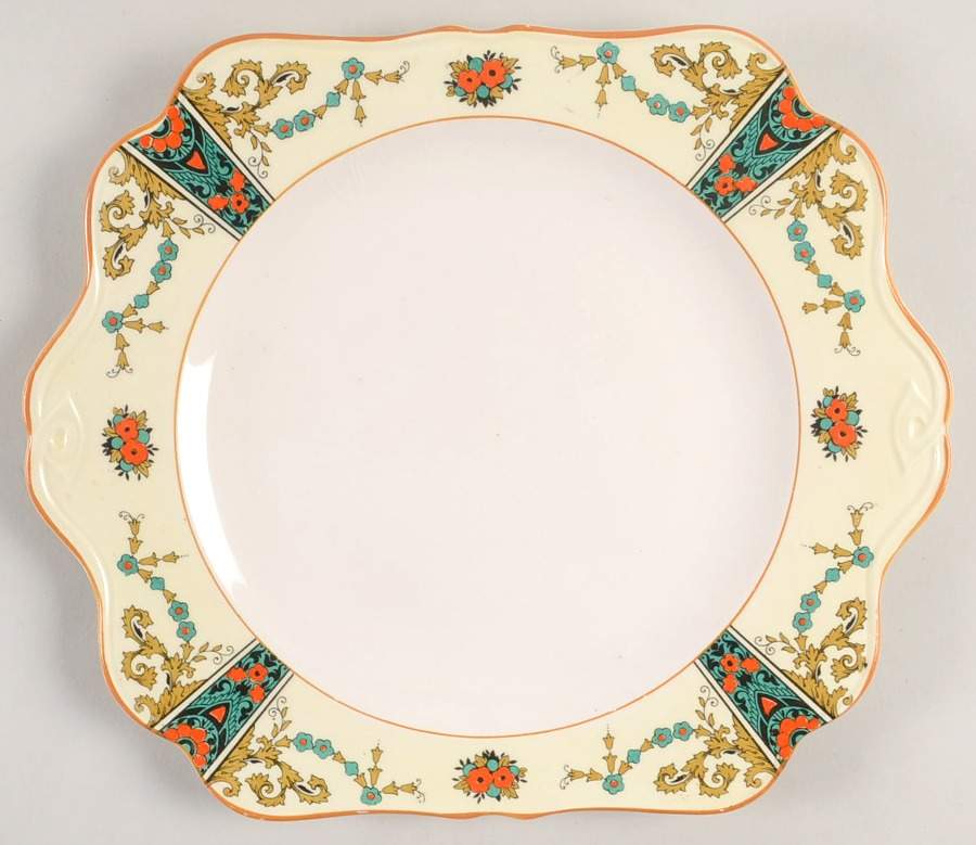 1491 Handled Cake Plate by Crown Ducal-1