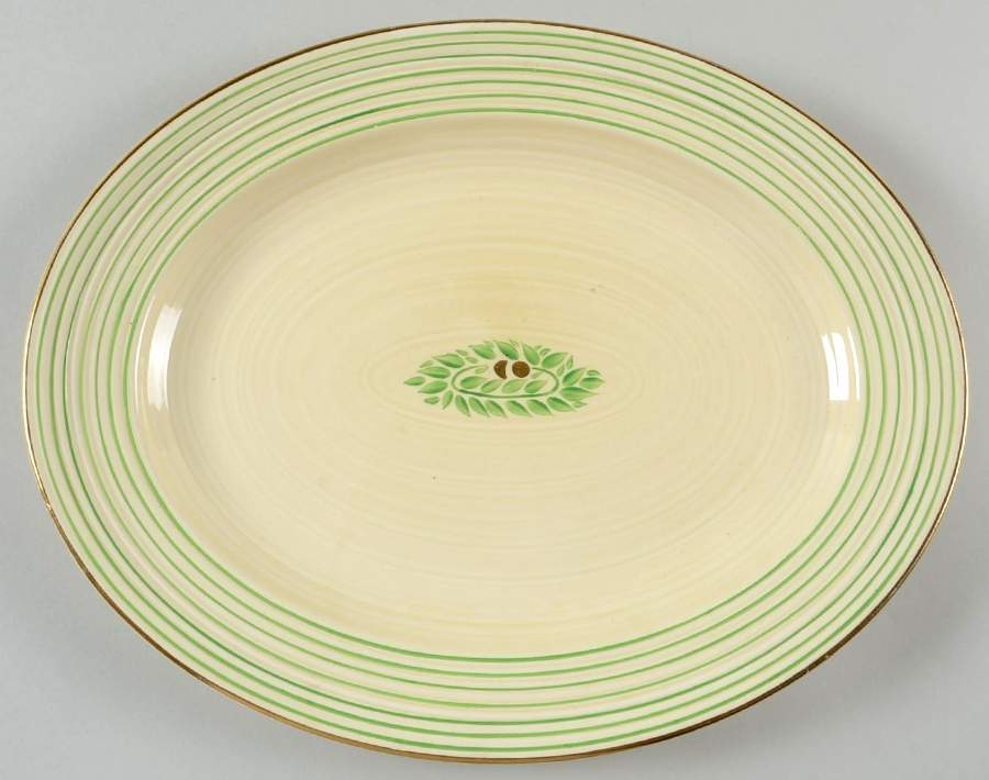 3154 12" Oval Serving Platter by Crown Ducal-1