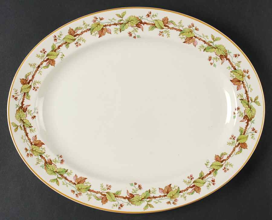 3566 12" Oval Serving Platter by Crown Ducal-1