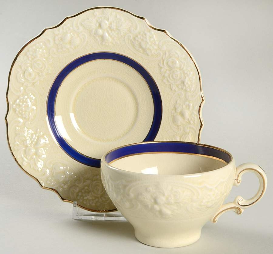 4493 Flat Cup & Saucer Set by Crown Ducal-1