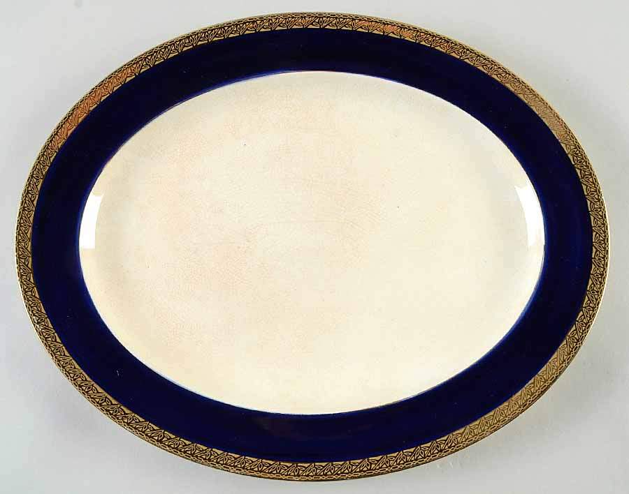 4934 14" Oval Serving Platter by Crown Ducal-1