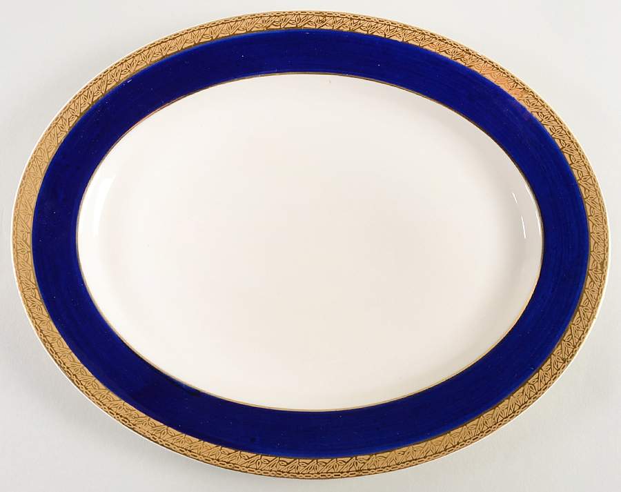 4934 12" Oval Serving Platter by Crown Ducal-1