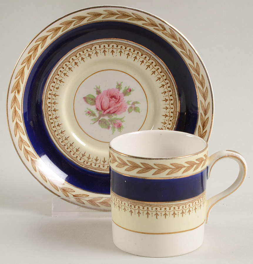 5478 Flat Demitasse Cup & Saucer Set by Crown Ducal-1