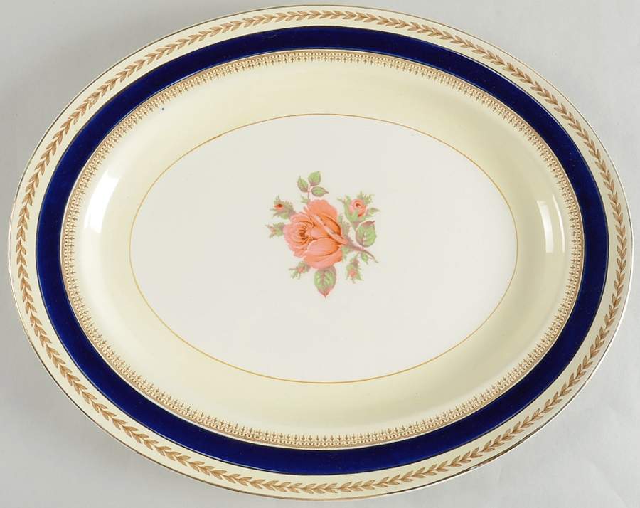 5478 16" Oval Serving Platter by Crown Ducal-1